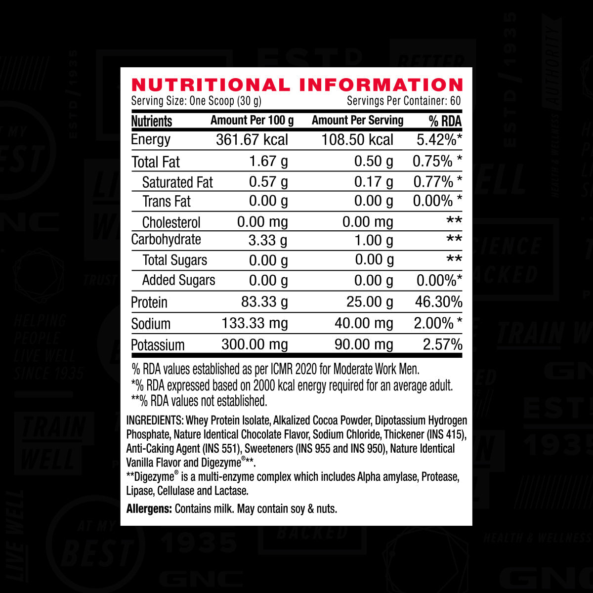 GNC AMP Pure Isolate (Low/Zero Carb)  Advanced Muscle Building To Amplify Muscle Performance
